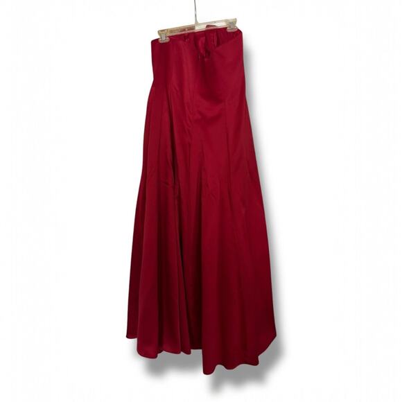 VTG Michaelangelo Plus Size 18 Strapless Dress Red A-line Bridesmaid Ball Gown - Picture 2 of 6